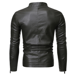 Nouvel arrivage de vestes en cuir de motard décontractées et coupe-vent personnalisées vestes en cuir véritable tendance et élégantes pour hommes - Product Image 3