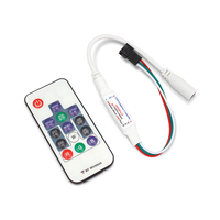 Mejor precio DC5V 24V SPI controlador de luz de píxeles RF 14Key Controlador LED de píxeles para WS2811WS2812B WS2813