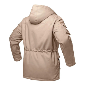 เสื้อแจ็คเก็ตพาร์กาผู้ชายแฟชั่นฤดูหนาว โลโก้สั่งทำได้ บุผ้าฝ้ายอุ่น กันลม มีฮู้ด ใส่ได้สองด้าน มีไซส์พลัส - Product Image 2