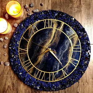<b>RESIN</b> Handmade <b>Epoxy</b> <b>Resin</b> Wall Clocks for Exquisite Spaces Unique Home Decor Gift Wall <b>Epoxy</b> Ocean Clock by Antique Creation - Product Image 3