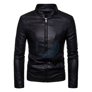 Chaqueta de cuero de piel de oveja hecha en Pakistán para hombre, chaqueta de invierno transpirable impermeable informal a la moda - Product Image 1