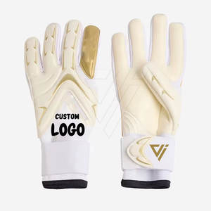 Gants de gardien de but professionnels en latex avec sangle de poignet réglable, fermeture auto-agrippante, antidérapants, respirants, design personnalisé, pour hommes - Product Image 3