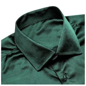 Chemise boutonnée pour homme Chemise habillée pour homme Coupe régulière Bouclier anti-taches extensible Chemises pour hommes teintées en fil respirant - Product Image 4