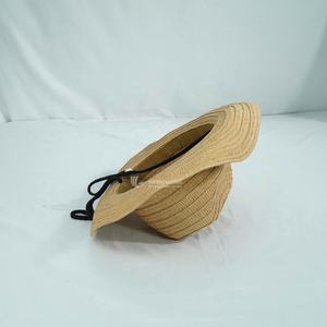 Chapeau de paille de plage le plus vendu avec cordon noir, Nouveauté Chapeau de paille de plage tendance Prix d'usine Vente en gros Vietnam - Product Image 5