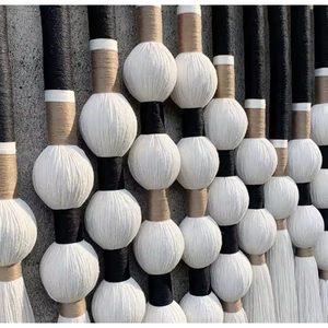 Tapiz Bohemio Grande para Decoración de Pared, Equilibrio Monocromo, Macramé, Estilo Caralarga Lomas, Hecho a Mano, para el Hogar - Product Image 3