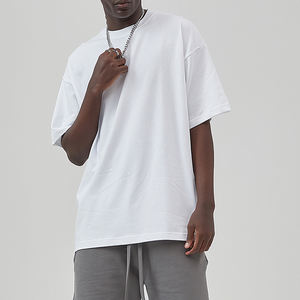 T-shirt blanc en coton surdimensionné T-shirt pour homme en coton lourd T-shirt blanc à impression personnalisée pour homme - Product Image 1