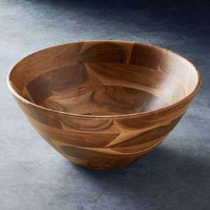 Mesa de madera de lujo de fábrica, ensaladera decorativa para servir y mezclar, frutero ecológico, regalo de Navidad, logotipo personalizado - Product Image 3