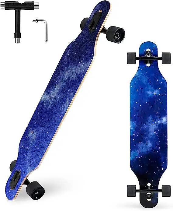 Hete Fabrikant Van Topkwaliteit Op Maat Gemaakte Longboard Roller Canadese Esdoorn Houten Skateboards 43 "X 9" 7-Laags Craser Lange Boards Skates