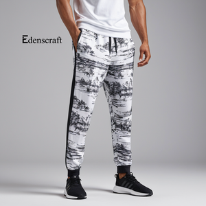 Pantalon de survêtement imprimé léger et confortable pour hommes, pour la course à pied, décontracté et quotidien-Streetwear taille moyenne - Product Image 3