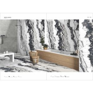 800x2400mm Carrelages de sol en porcelaine Nero Chine Brillant Poli Mur Moderne - Product Image 4