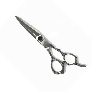 Ciseaux de salon de coiffure finition polonaise en acier inoxydable cheveux ciseaux de salon de beauté élégant avec vis noire - Product Image 1