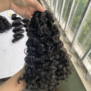 Haute Qualité Gros Birman Brut Cheveux Bouclés Piste Plate Faisceau Fournisseur De Cheveux Pas Cher Faisceaux de Cheveux Brésiliens - Product Image 3