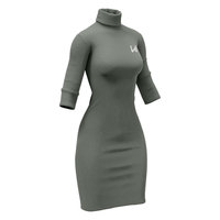 Benutzer definierte Frauen Wolle Winter Einfache gerade Roll kragen pullover Langarm Casual Strick pullover Kleid