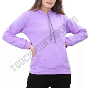 Sudadera polar de algodón unisex con logotipo bordado personalizado, jersey de cuello redondo de talla grande, Sudadera con capucha informal para mujer - Product Image 6