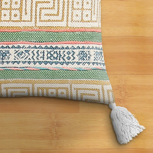 Fundas de cojines de estilo Rajasthani de algodón 100%, almohadas bordadas con patrón Floral geométrico moderno para la decoración de la sala de estar del hogar - Product Image 4