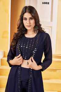 Evergreen Design Nouvelle Collection Blooming Georgette Trois Pièces Collection Femme Fabricant De Mode - Product Image 4