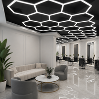 Kit d'éclairage LED hexagonal commercial avec modules de plafond en nid d'abeille connectés