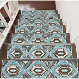 Tapis à motifs géométriques, design vintage, décoration turque faite à la main, tapis d'entrée - Product Image 4