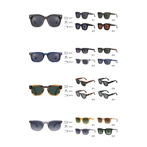 Lunettes de soleil vintage unisexes tendance, pas chères, en acétate de cellulose laminé, protection UV400, polarisées, rectangulaires, Mazuchelli, métal, CR-39 - Product Image 1