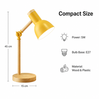 Lampe de lecture en bois et plastique
