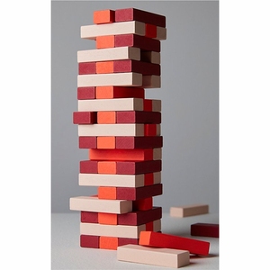 Jeu d'empilage de blocs de culbutage bricolage le plus vendu jeu de construction de tours en bois personnalisé meilleure qualité jeu d'équilibre en bois fini naturel - Product Image 2