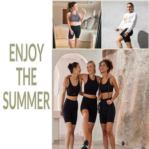 Pantalones cortos transpirables con Control de barriga, pantalones cortos de Yoga de cintura alta para correr para mujer con bolsillos profundos - Product Image 2