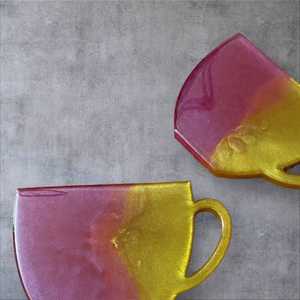 Venta caliente precio barato posavasos de ágata de resina de cuarzo rosa almohadilla de vela para decoración del hogar - Product Image 5