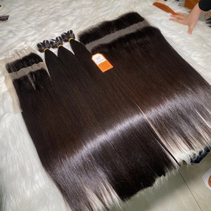 Paquetes rectos de hueso Color negro natural Extensiones de cabello de calidad cruda Trama 100% Cabello humano vietnamita Grado 12A - Product Image 6