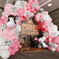 Kit de décoration MIQI pour fête à la ferme, anniversaire, baby shower, accessoires de décoration 'Go Wild', guirlande de ballons DIY en feuille d'aluminium et latex pour anniversaire