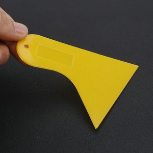 Car <b>Cleaning</b> Tool Triangular Anti-Peeling Scraper with Straight Handle for <b>Window</b> Tinting-Small Yellow Shovel Wholesale - Product Image 1