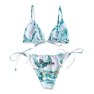 Conjunto de Bikini con Logotipo Personalizado para Mujer, Traje de Baño de Dos Piezas, Ajuste Cómodo, Ropa de Playa, Producto de Calidad de Exportación - Product Image 1