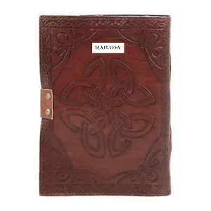 Leather <b>Journal</b> With Unlined Deckle Edge Paper Inch Star Stone Cover Handmade <b>Writing</b> Notebook Diary Bound Daily Notepad - Product Image 2