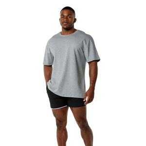 T-shirt 100% coton de haute qualité pour hommes Logo personnalisé imprimé T-shirt vierge uni surdimensionné léger respirant à manches courtes col rond - Product Image 1