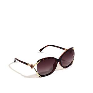 Lunettes de soleil ovales polarisées UV400 Kimbie avec pierres précieuses - Noir, Rose, Tan, Orange, Or, Blanc, Vert - Product Image 5