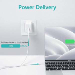 Nekteck ที่ชาร์จ USB-C 45W พร้อมสาย6FT ที่แนบมา PD.3แหล่งจ่ายไฟแล็ปท็อปที่ได้รับการรับรอง [USB-IF] - Product Image 3