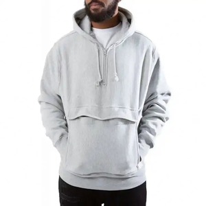 Sweat à capuche unisexe surdimensionné de haute qualité, doublé polaire, zippé, avec logo personnalisé imprimé par sublimation, gaufré, uni, brodé perlé - Product Image 1