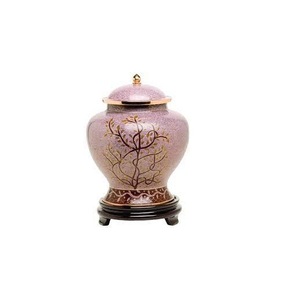 Red Adult Cremation Urn with Gold Band Customizable Design Funerary <b>Keepsake</b> Adult <b>Ashes</b> Funeral Burial Cremation Urns - Product Image 5