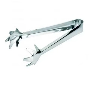 Pince à glace élégante en acier inoxydable poli miroir, outil métallique durable pour la restauration et l'usage domestique - Product Image 3