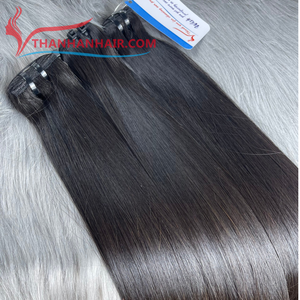 ผมตรงเงางามแบบเรมี่ เกรดพรีเมียม ต่อผมแบบดับเบิ้ลเวฟท์  ผมเวอร์จิ้นแท้จากเวียดนาม 100% น้ำหนัก 100 กรัมต่อช่อ - Product Image 2