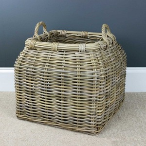 Panier de rangement en rotin tressé à fond conique, fait main, en rotin naturel, moderne et multifonction, fabriqué au Vietnam - Product Image 4