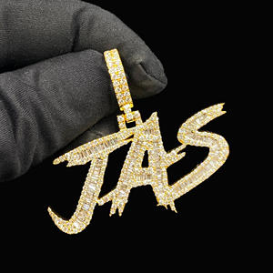 Pendentif personnalisé en acier inoxydable Hip Hop serti de diamants - Product Image 2