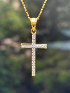 925 <b>Silver</b> Religious <b>Cross</b> <b>Pendant</b> Round Moissanite Diamond Fine Jewelry <b>Pendants</b> & Charms Men <b>Pendant</b> for Christmas Gift - Product Image 6