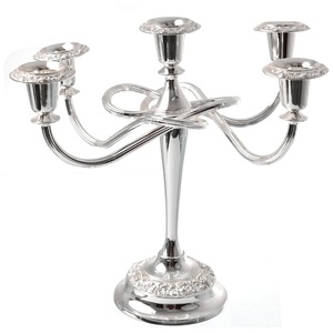 Nouveauté Décoration Extérieure Porte-Bougie Centre de Table Porte-Bougie Finition Nickel Décoration de Noël - Product Image 3