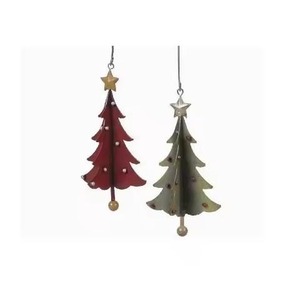 Ornement de sapin de Noël élégant à suspendre en métal Accessoires de décoration de maison décoratifs pour arbre de vacances - Product Image 1