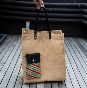 Bolso de yute trenzado ecológico de alta calidad, bolso de mano natural del Reino Unido de estilo bohemio para ropa, Compras, Viajes a la playa, fábrica - Product Image 2