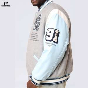 Vestes universitaires de haute qualité en laine avec col montant, broderie personnalisée et strass pour l'hiver - Product Image 4