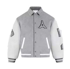 Chaqueta Varsity de Mezclilla Personalizada de Diseño OEM, Ecológica, Vintage, de Invierno, Estilo Bomber, para Hombre, 2026 - Product Image 1