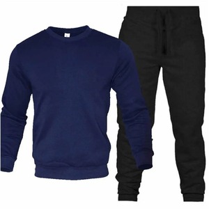 Men's Two-Piece Set O-Neck 2 Pieces Sets Tracksuit Hooded Sweatshirt +Drawstring Pants Male Sport <b>Hoodies</b> <b>Running</b> Sportswear - Product Image 4