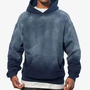 2025สเวตเชิ้ตผู้ชายฟอกสีกรดสไตล์สตรีทเสื้อฮู้ดย้อมสีล้วนแบบกำหนดได้เองสไตล์สตรีทแฟชั่น - Product Image 6