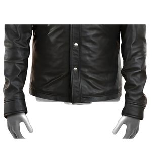 Chaqueta de Invierno de Cuero Genuino Original para Hombre, OEM, Alta Calidad, Personalizable, Cortavientos Elegante con Logotipo Frontal - Product Image 5